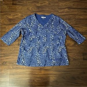 TanJay Blue Leopard Top